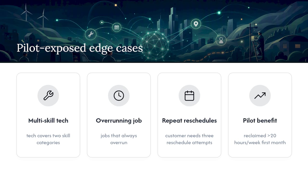 Three field service scheduling edge cases