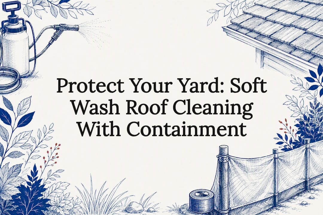 Protect Your Yard: Soft Wash Roof Cleaning With Containment