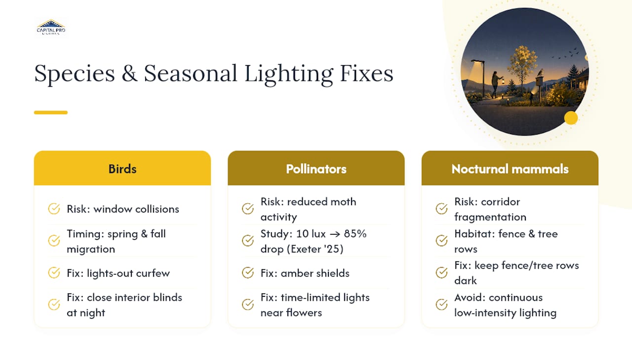 Wildlife groups and lighting fixes diagram