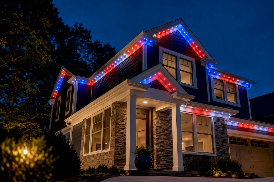 No Ladder Patriotic Lighting for Capital Region Homeowners