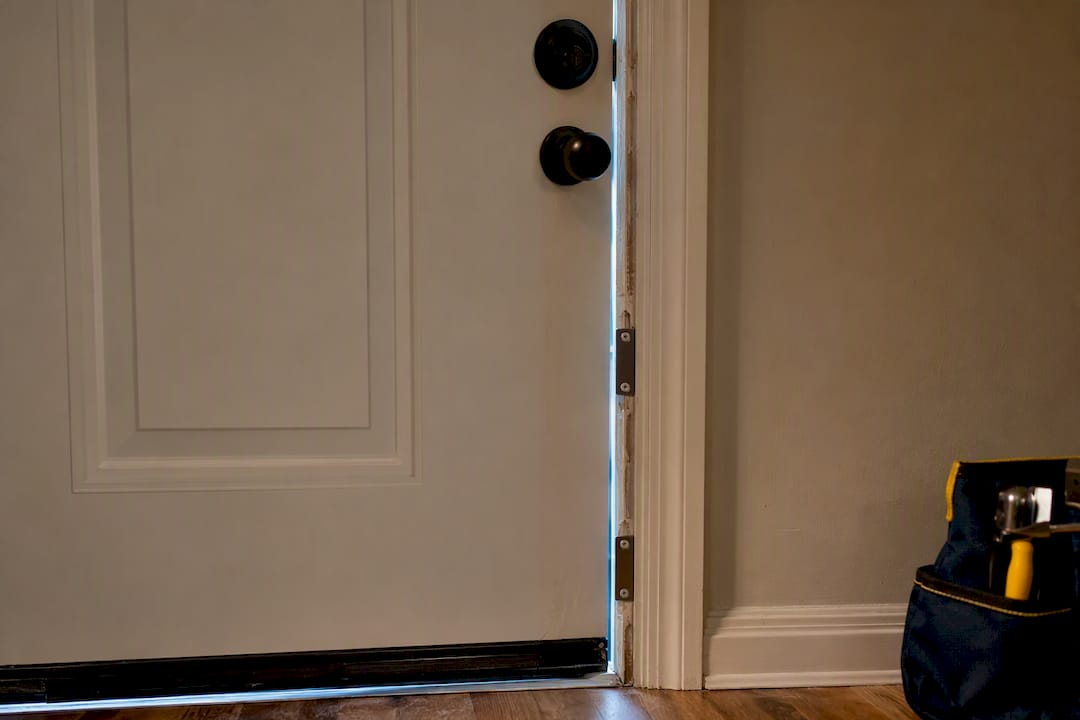 Daylight showing a door seal gap