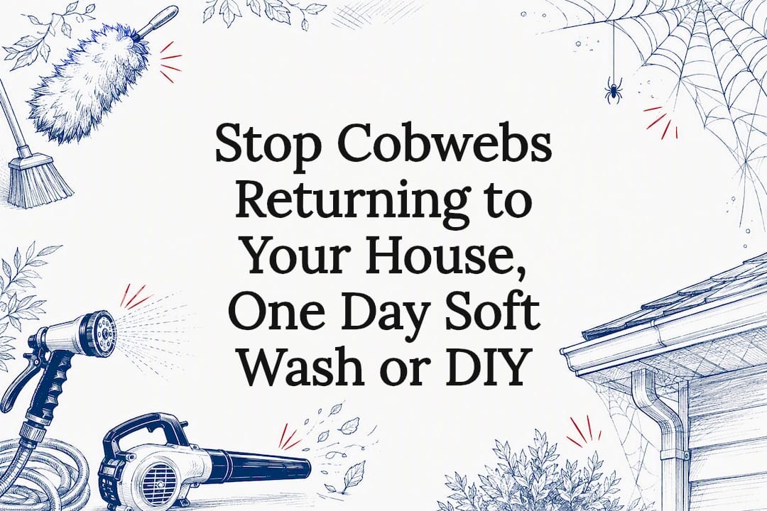 Stop Cobwebs Returning to Your House, One Day Soft Wash or DIY