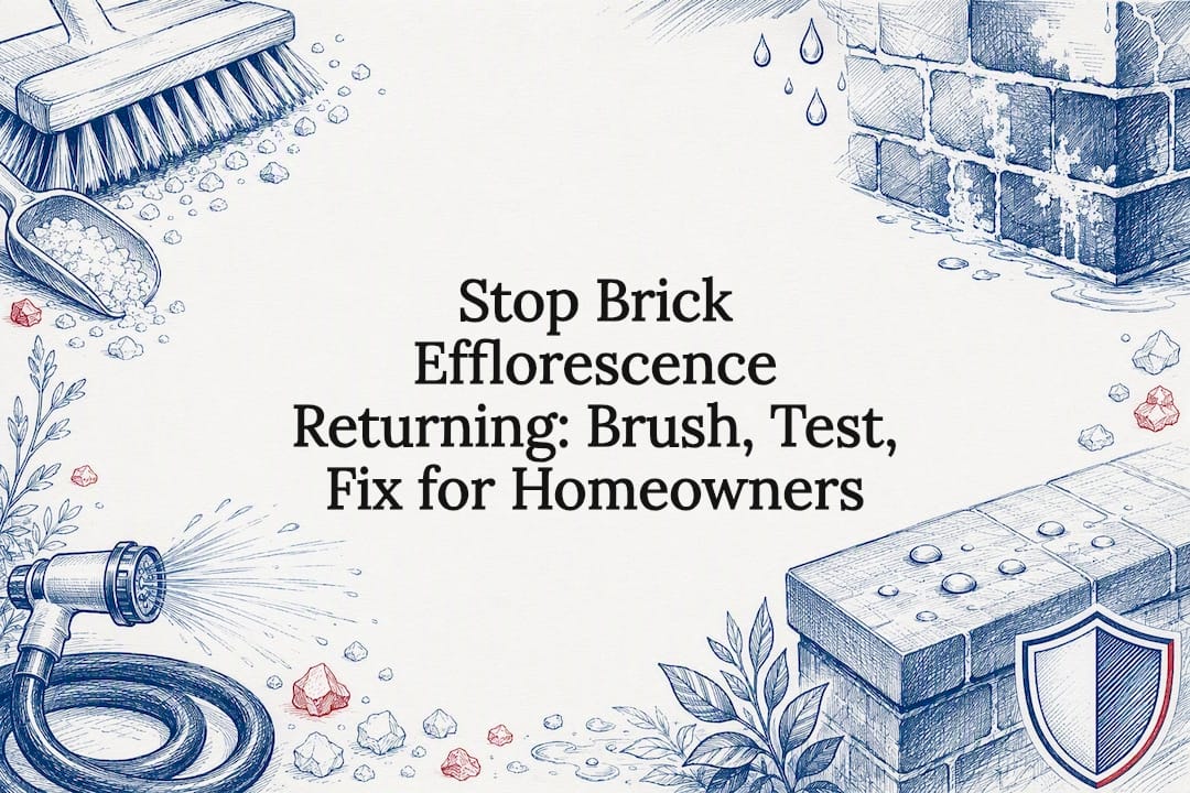 Stop Brick Efflorescence Returning: Brush, Test, Fix for Homeowners