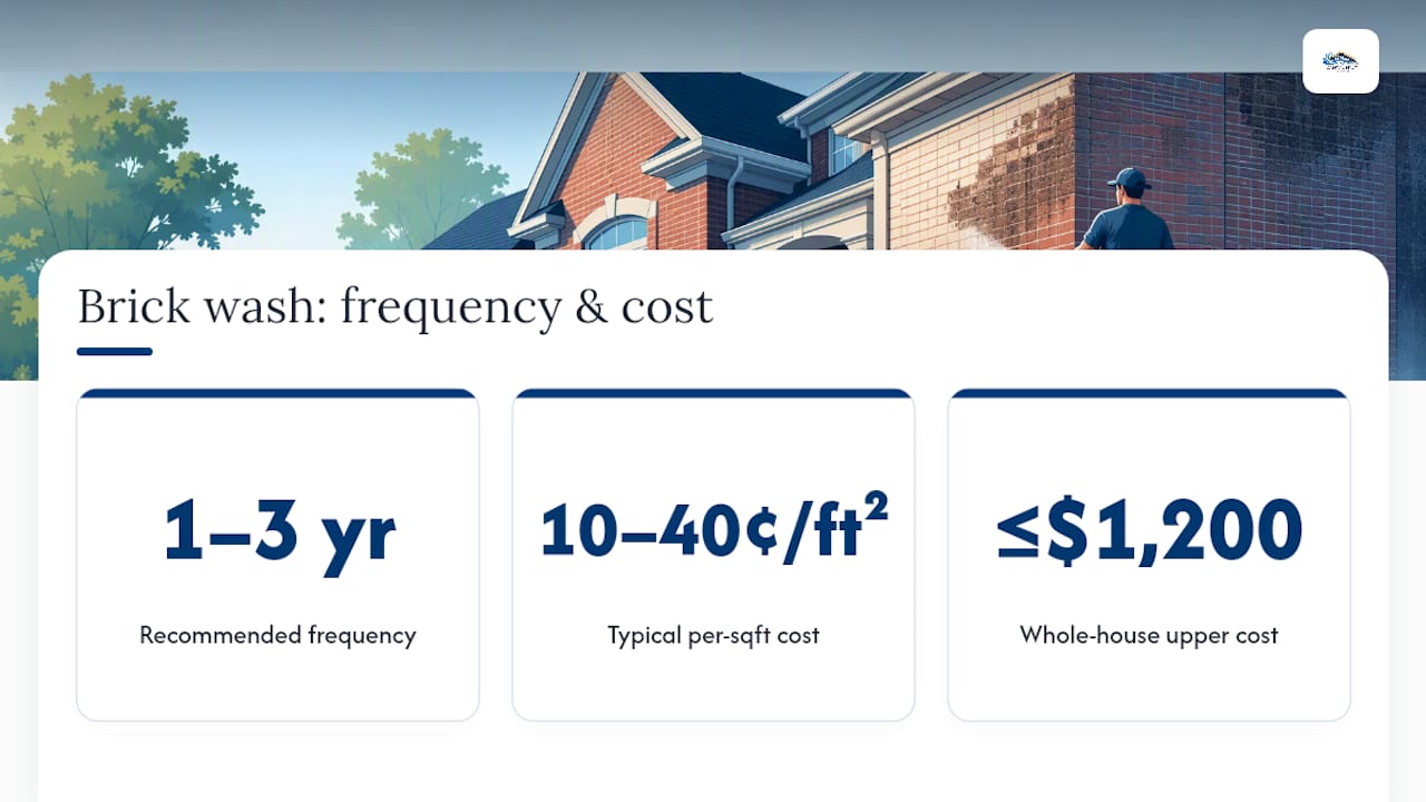 How Often Should You Wash Brick, and What Does It Cost? — overview diagram