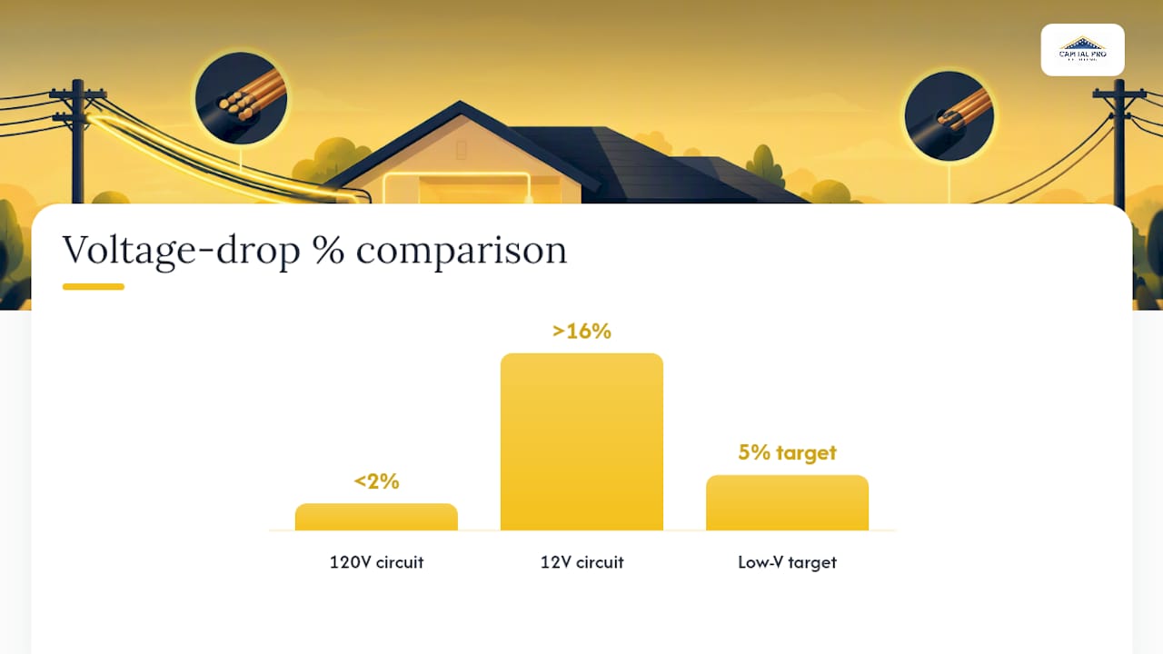 Comparison of voltage drop percentages by system