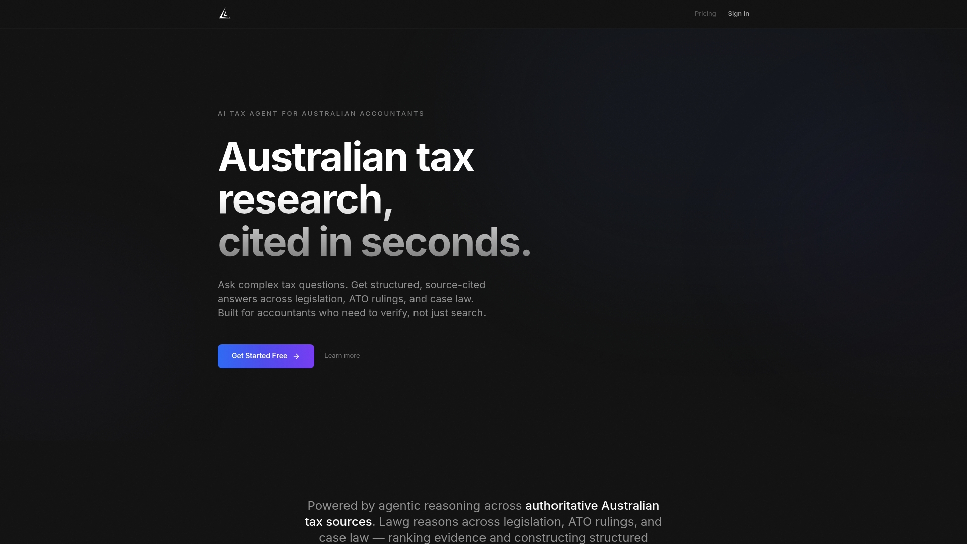 Lawg AI tax research platform