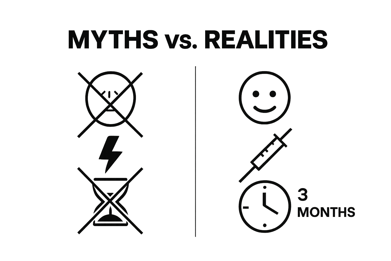 Comparison of anti-wrinkle injection myths and realities