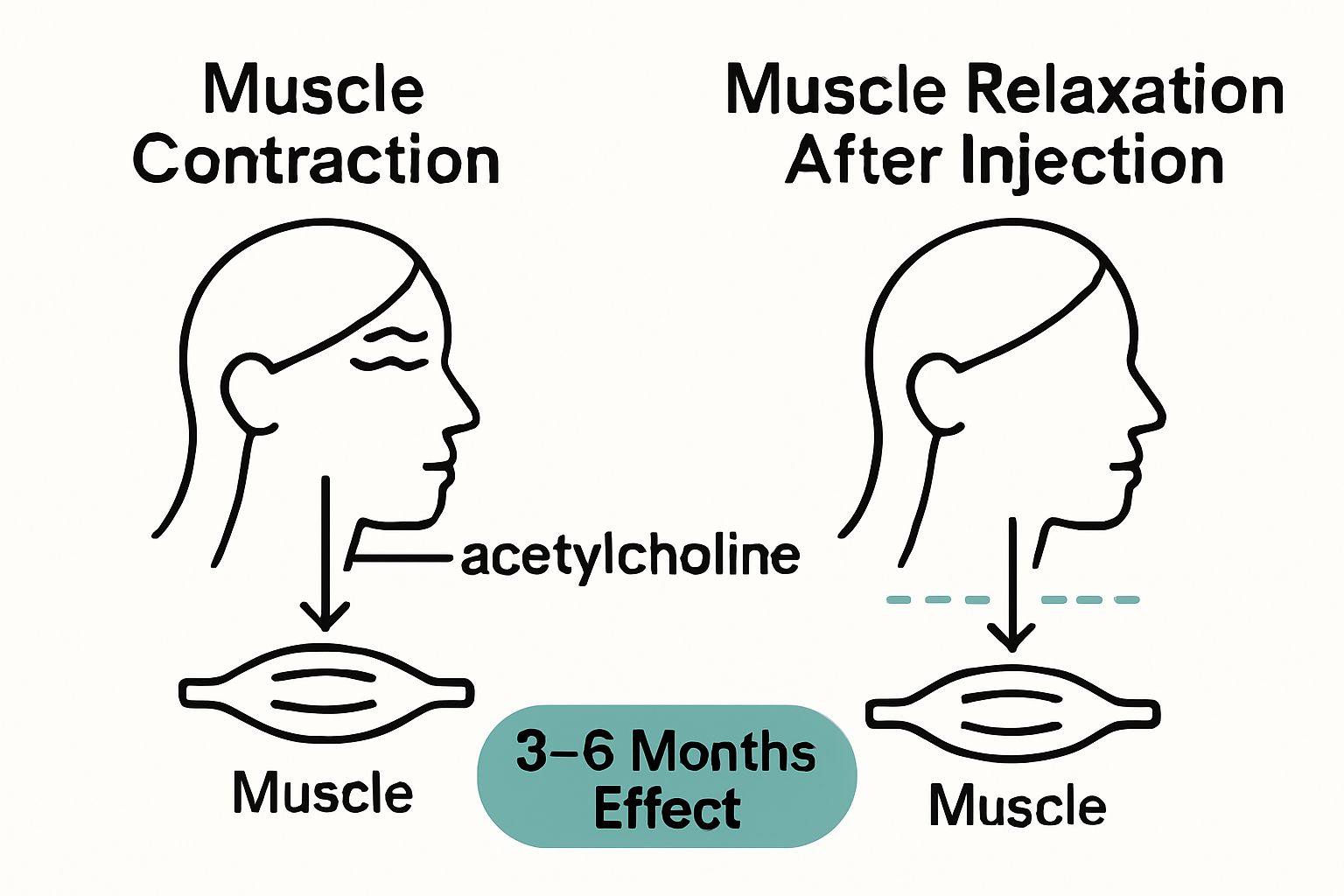 What is Anti-Wrinkle Injection? Understanding Facial Aesthetics 1 How anti-wrinkle injection relaxes facial muscles infographic