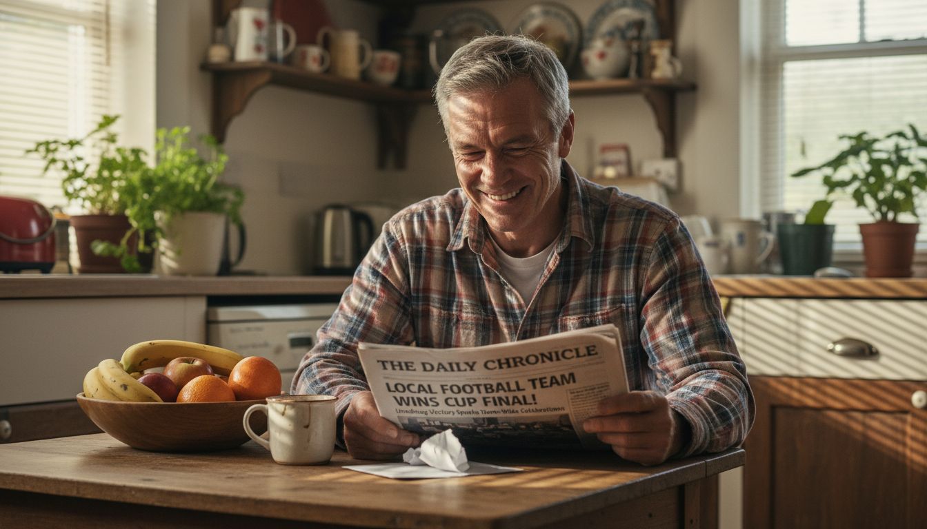 Dynamic Wrinkles: Impact on Facial Ageing and Aesthetics 1 Man reading newspaper with expression lines