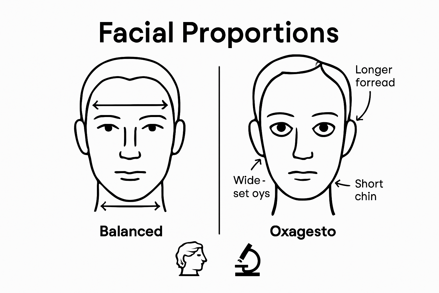 Facial Harmony: How Balance Shapes Confidence 2 Infographic comparing facial balance