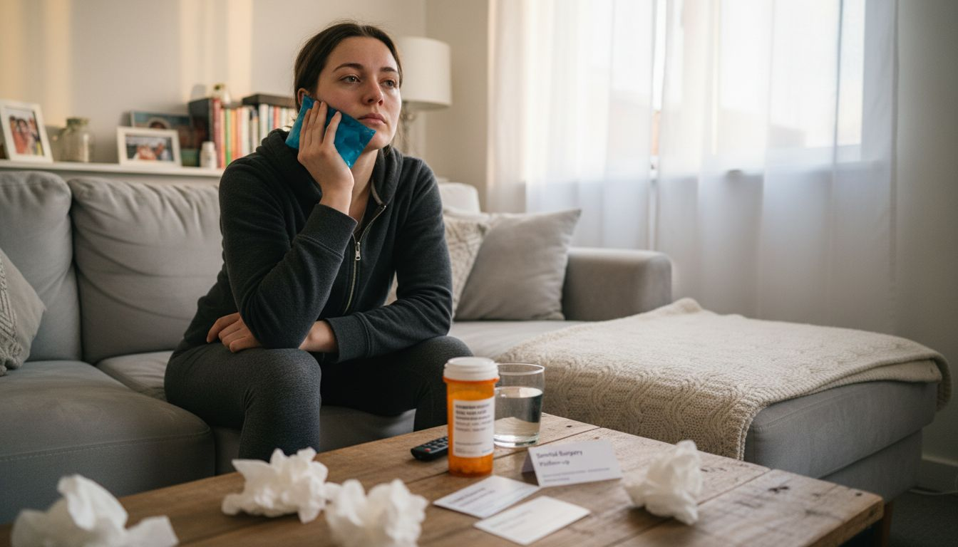 Aesthetic Complications – Risks and Realities for Women 1 Woman recovering after cosmetic procedure at home