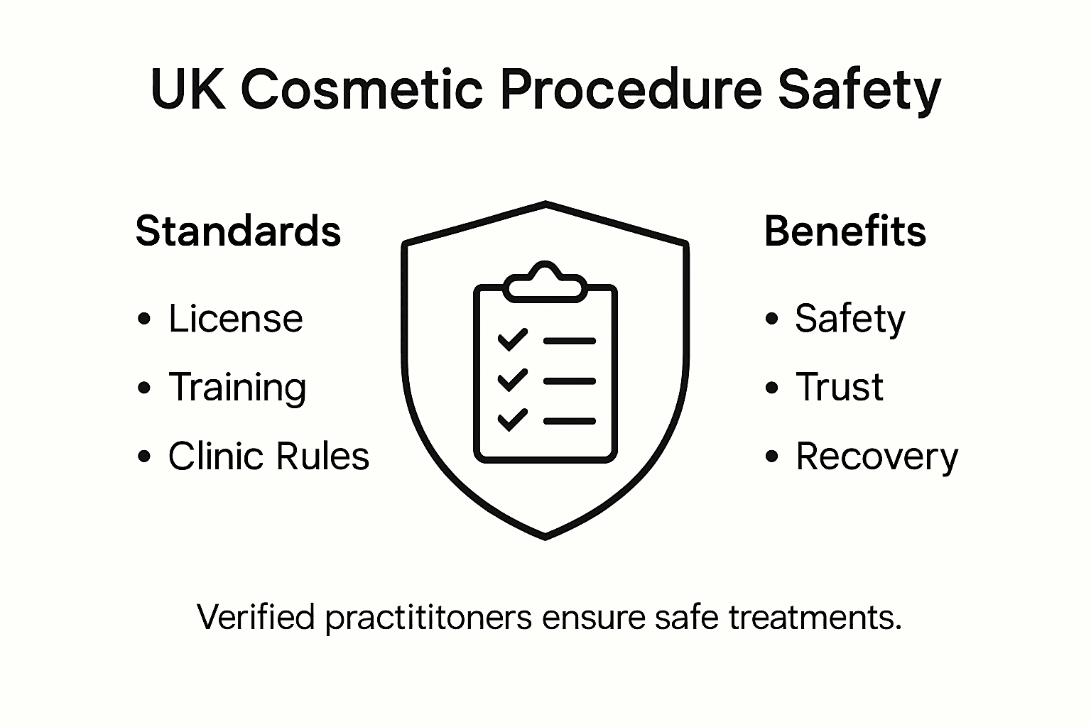 Infographic about UK cosmetic procedure safety