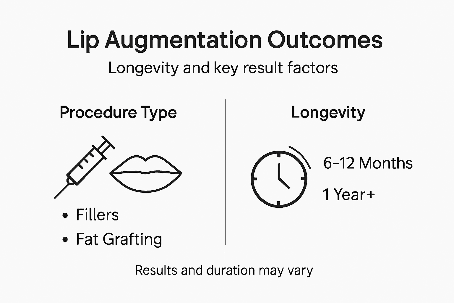 What Is Lip Augmentation and Who Benefits Most 2 Infographic on lip augmentation results and outcomes