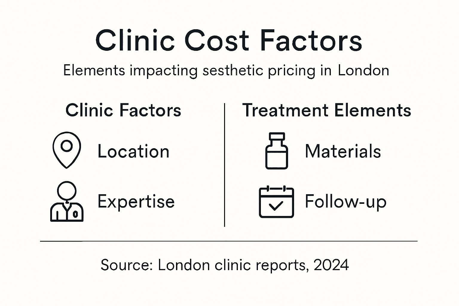 Infographic on factors affecting clinic costs