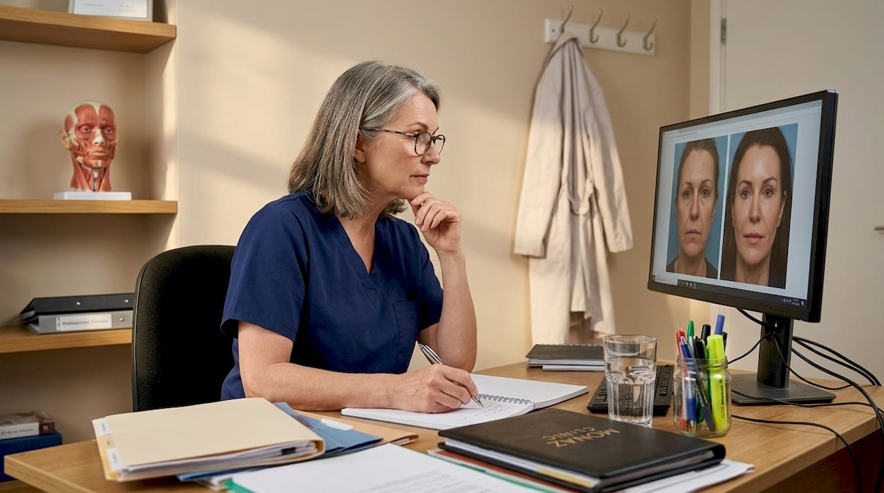 Perioral rejuvenation: restore youthful lips and lower face 2 Facial surgeon reviewing lower face procedures