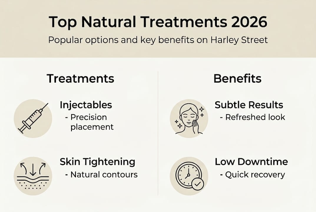 Infographic of top Harley Street treatments