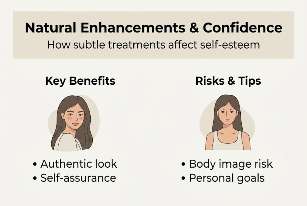 Infographic on confidence, benefits, risks of enhancements