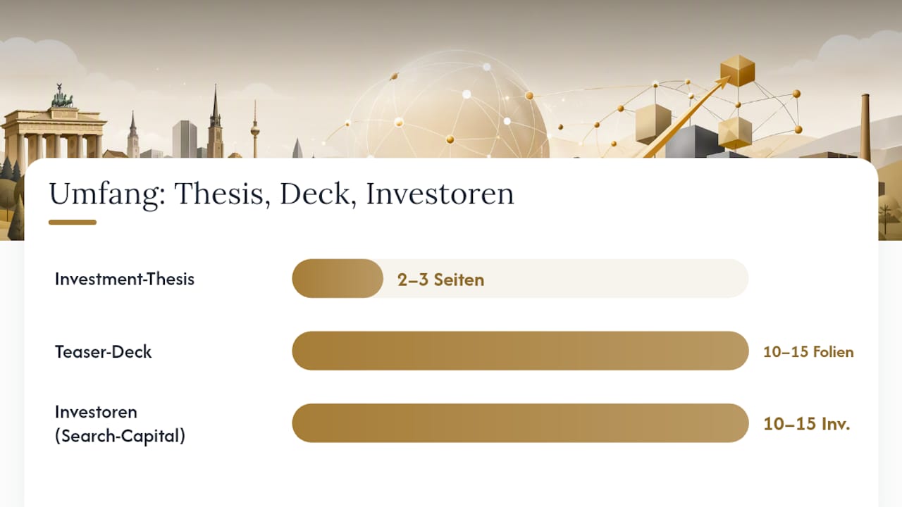 Wie wird man Searcher? Finanzierung, Investorensuche und erste Schritte — overview diagram
