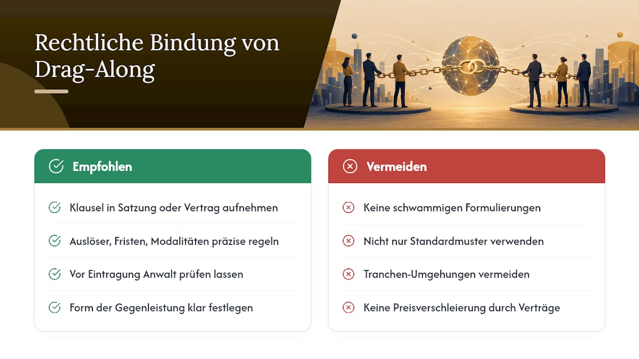 Sind Drag-Along-Klauseln in Deutschland rechtlich verbindlich? — overview diagram