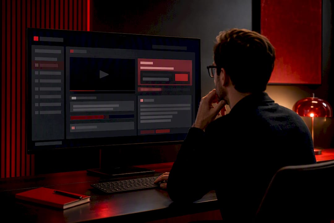 Analyst reviewing an AI video summary
