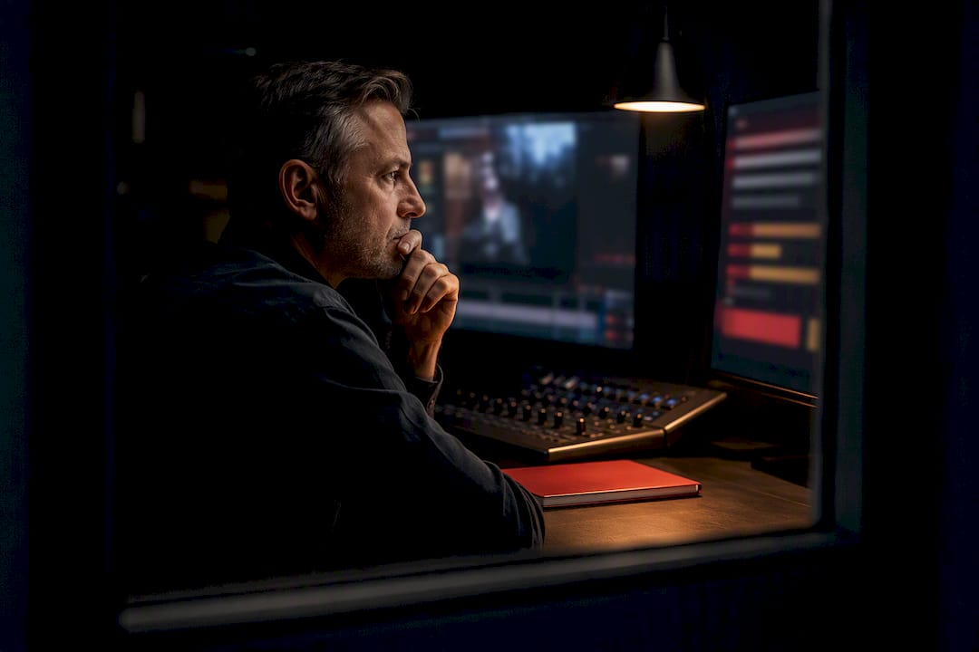 Researcher verifying a news video summary