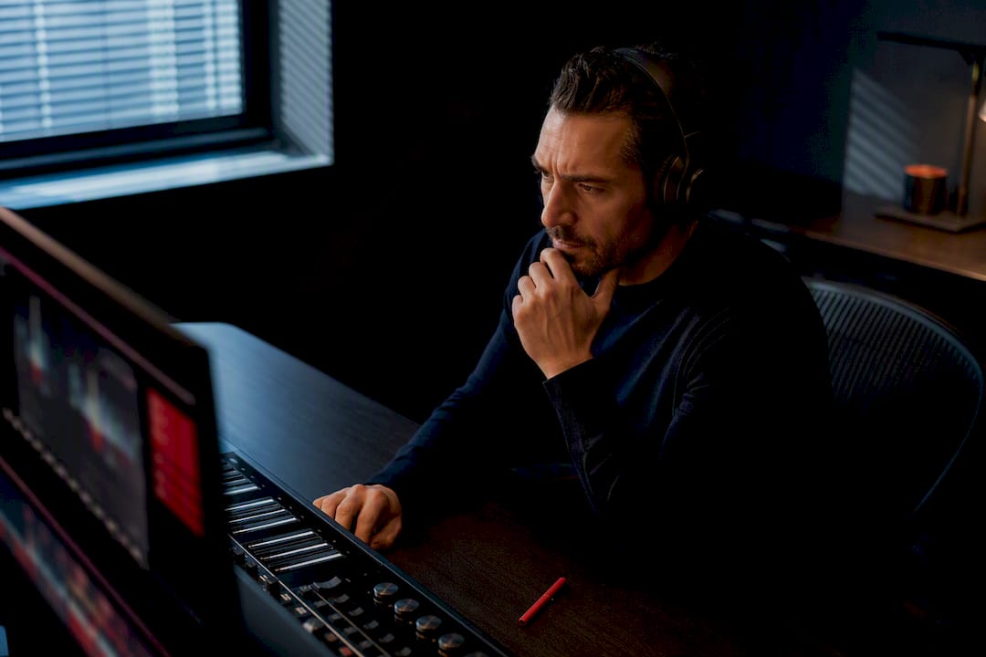 Analyst reviewing a webinar recording