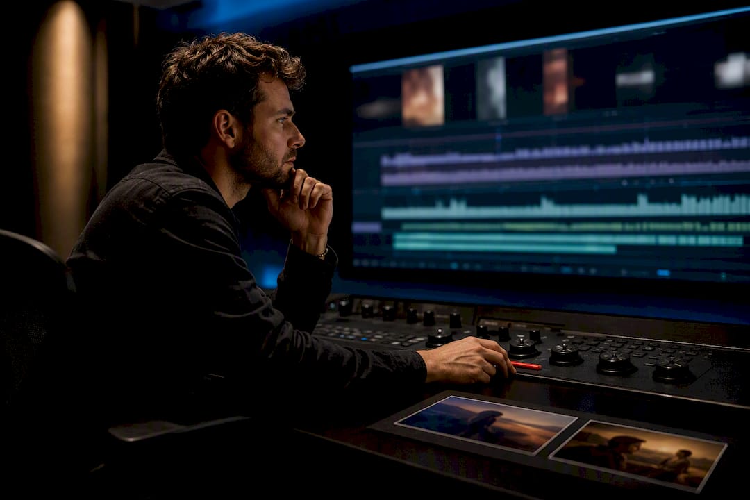 Editor reviewing video cut points