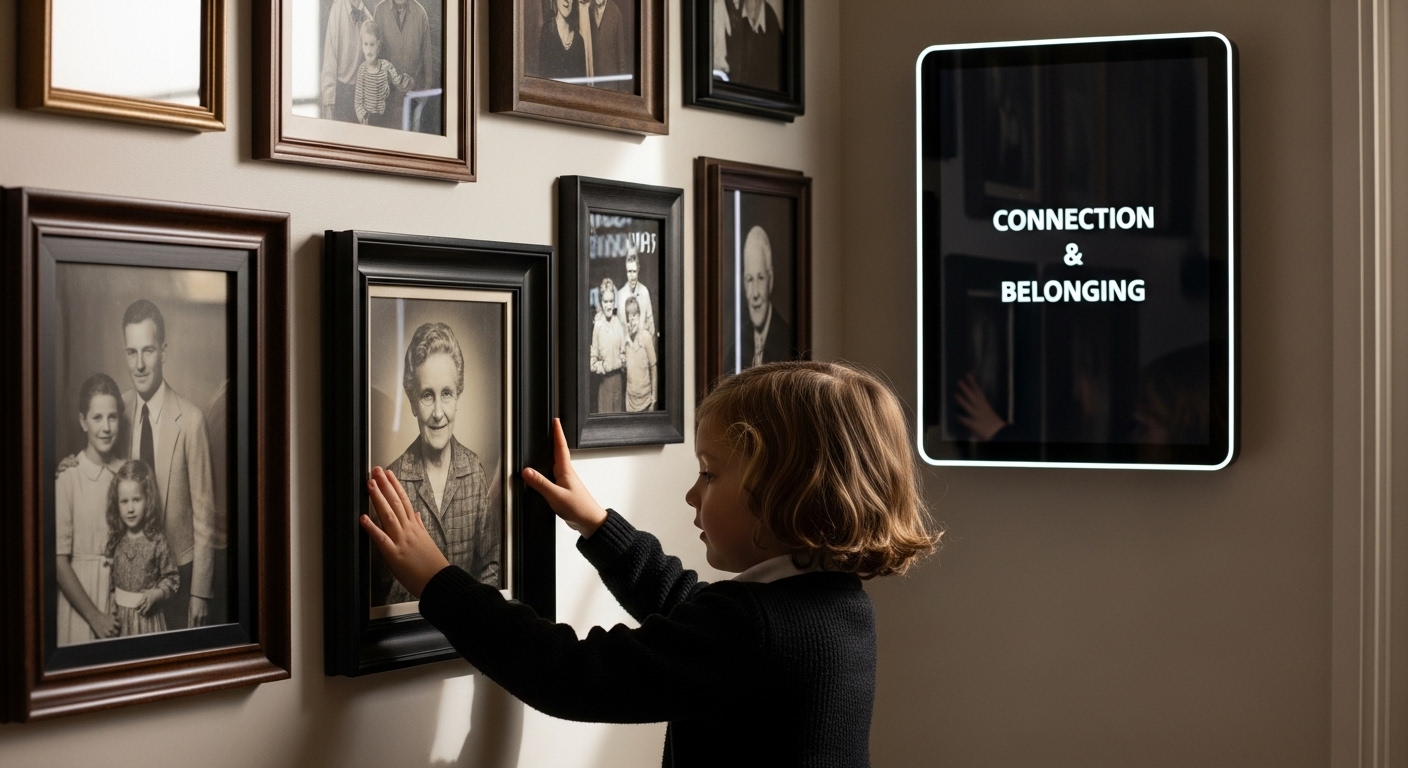 family portrait wall display