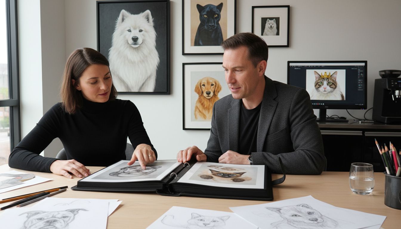 client artist pet portfolio