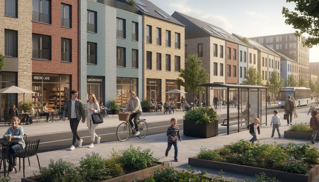 walkable mixed-use neighbourhood