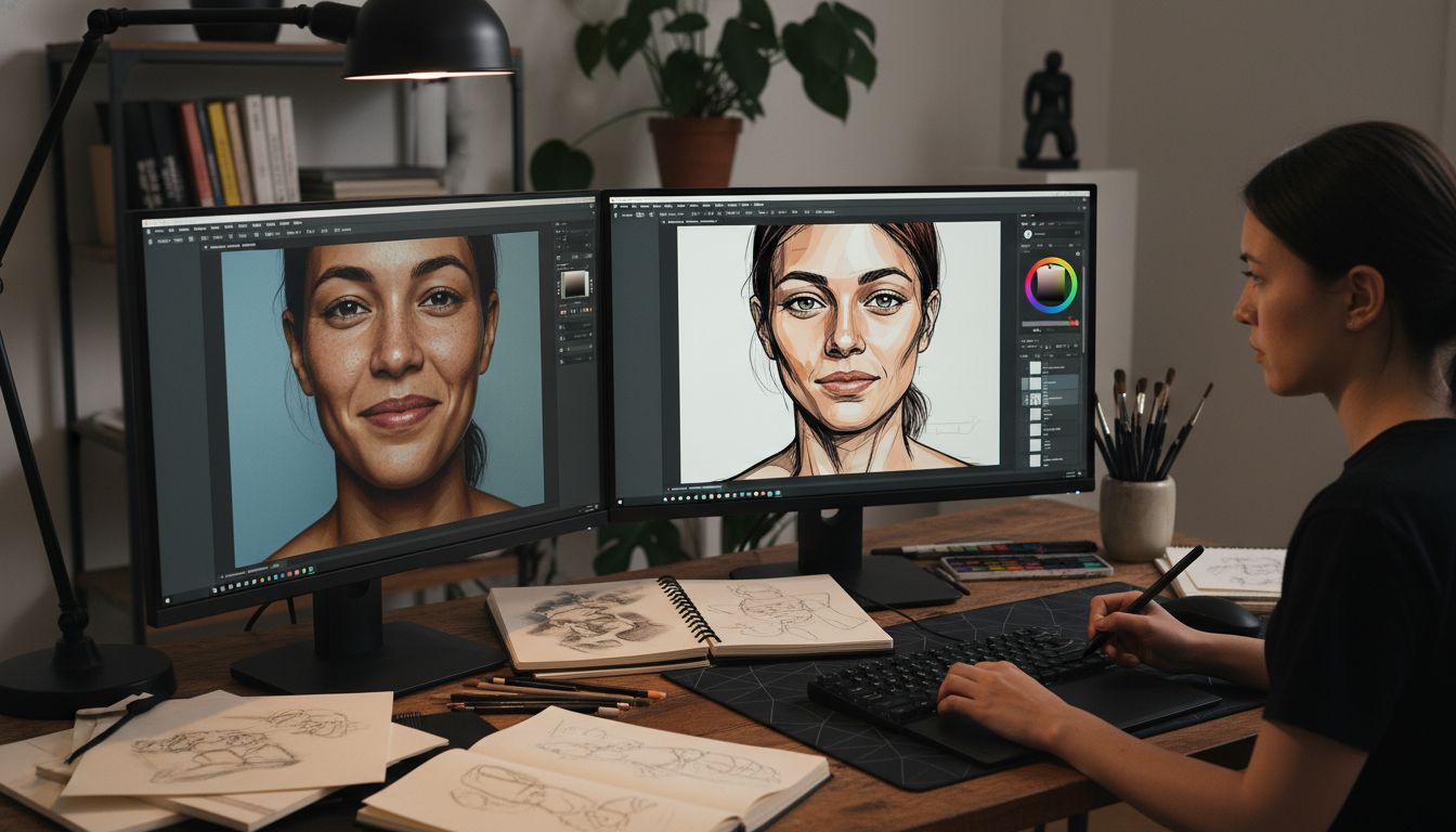 portrait creation process