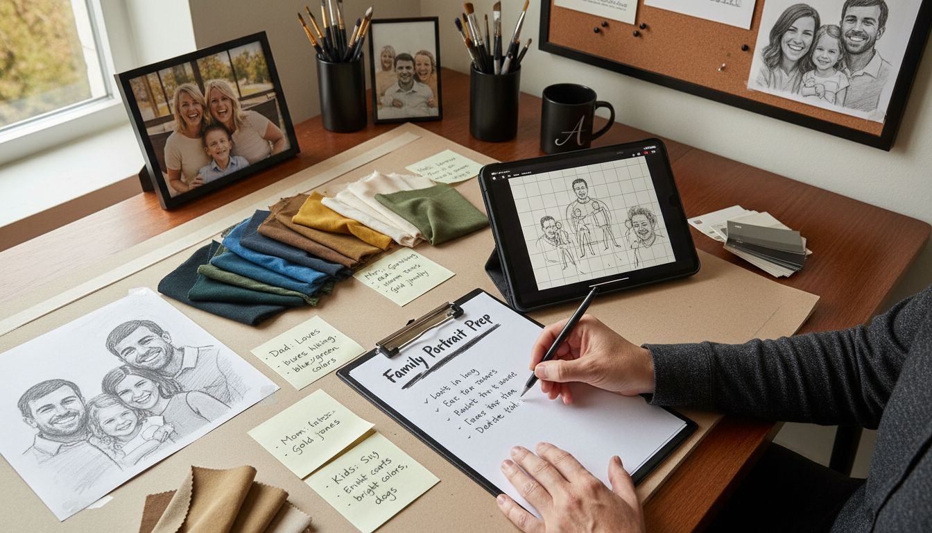portrait preparation workspace