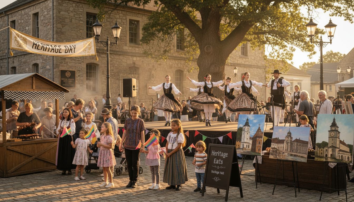 Town festival celebrating local heritage