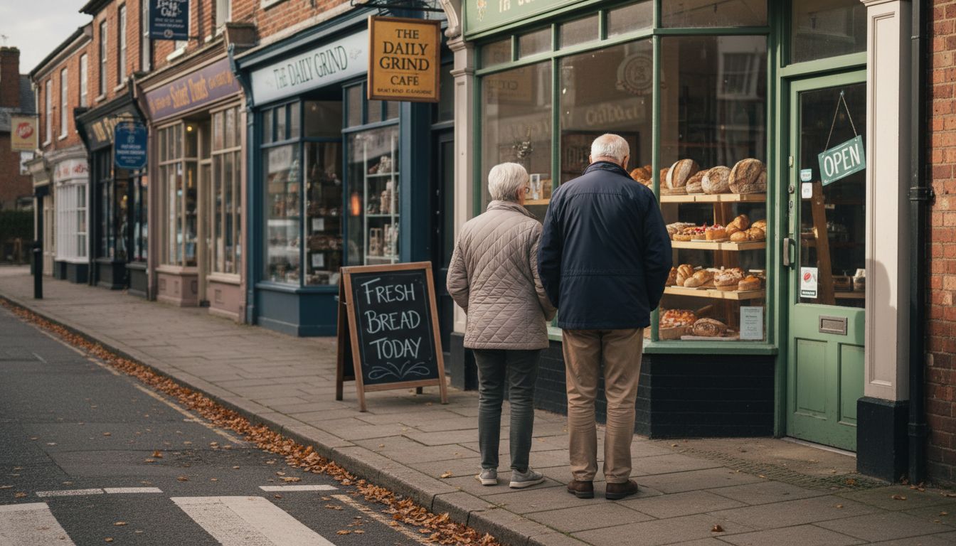 Shoppers strolling Waterlooville local high street