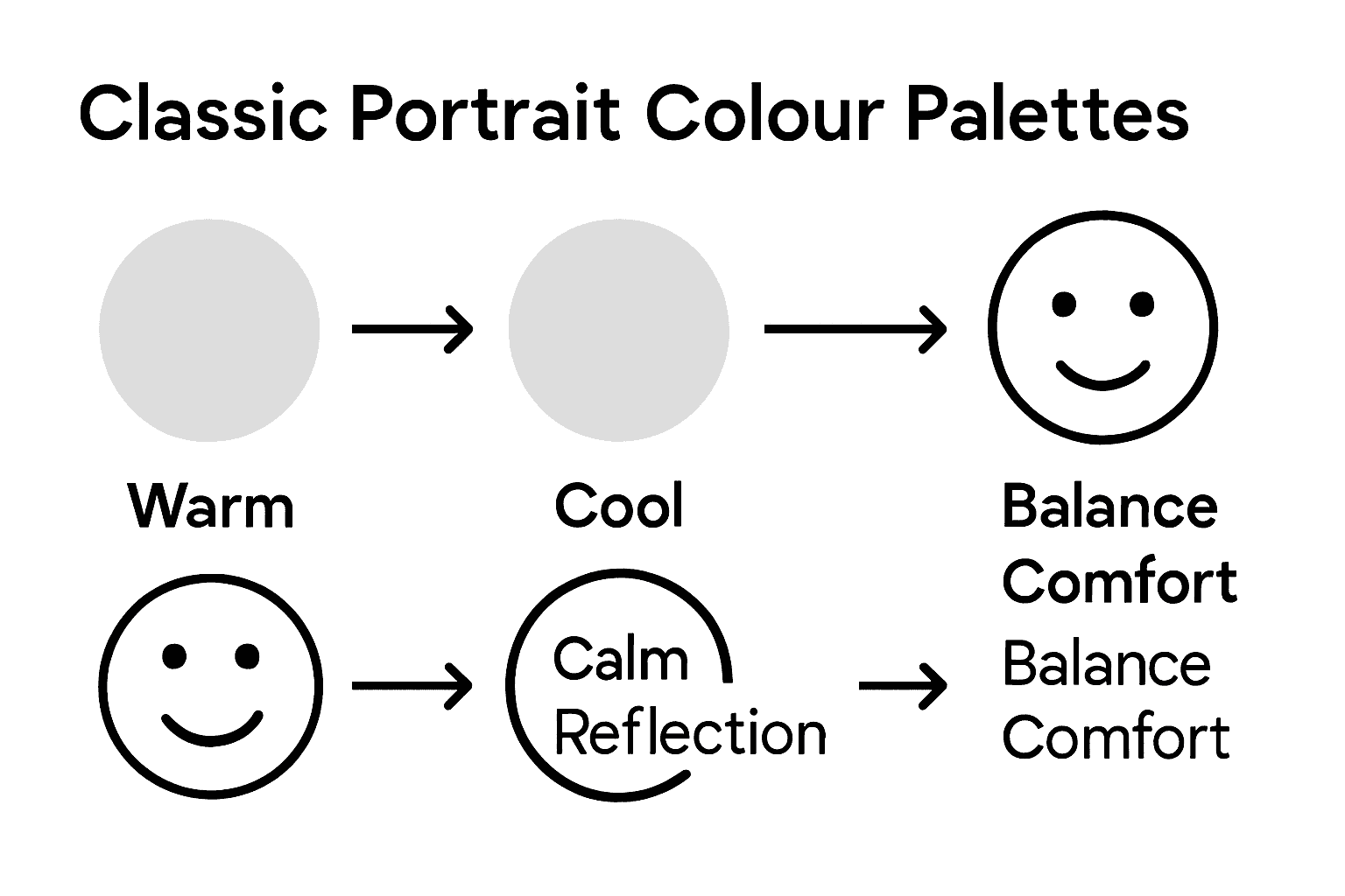 Infographic showing color palette and emotional impact