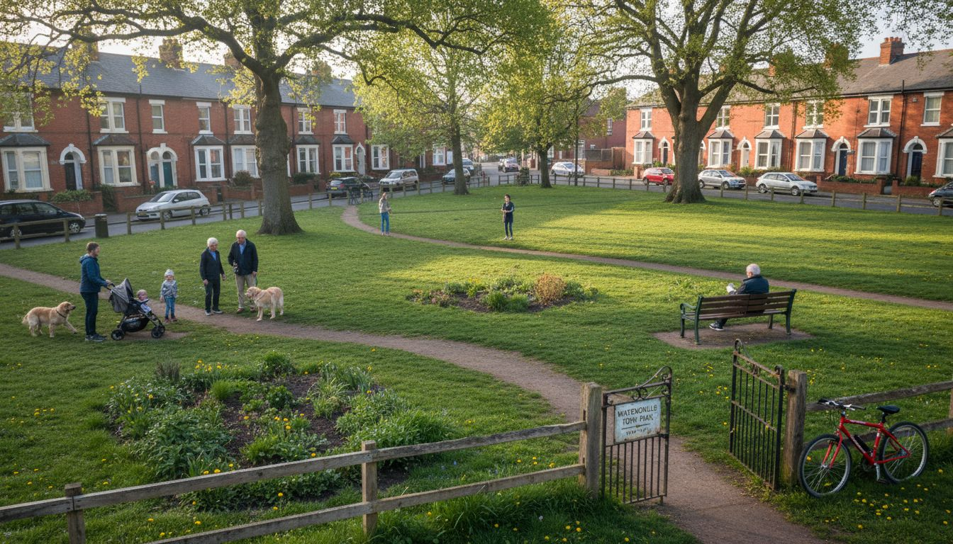 Locals enjoying community green park setting