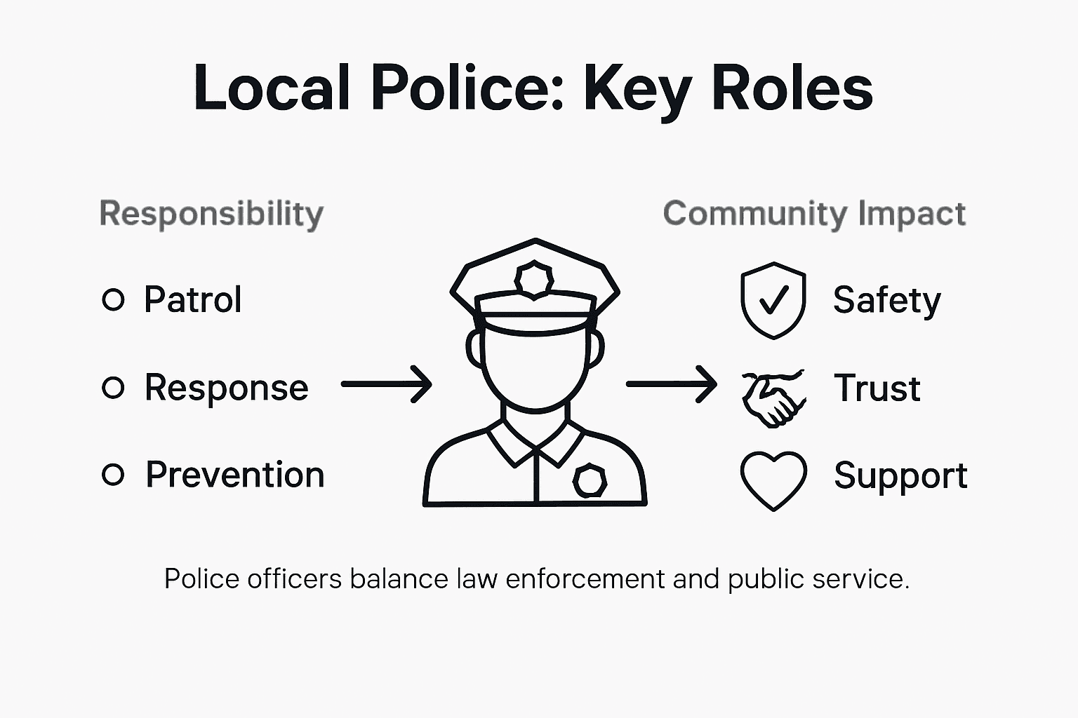 Infographic of police roles and community impact