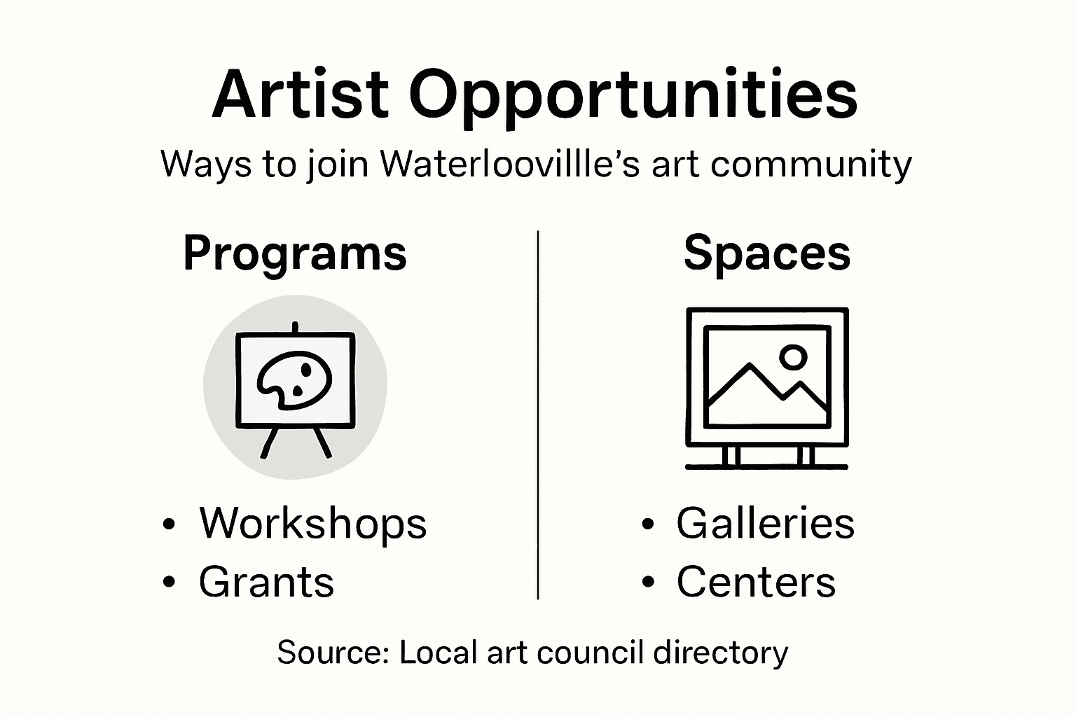 Infographic of Waterlooville artist opportunities