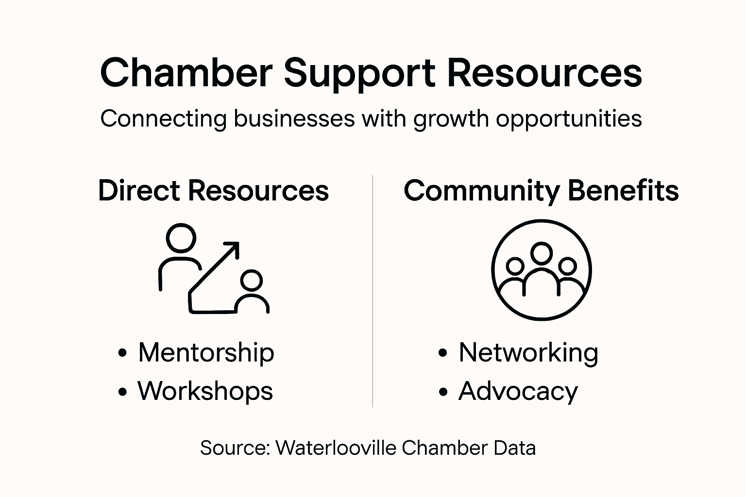 Infographic chamber support resources and benefits