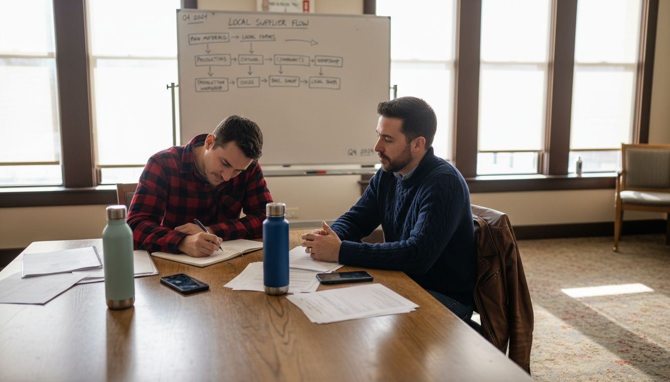 Local business owners at procurement meeting