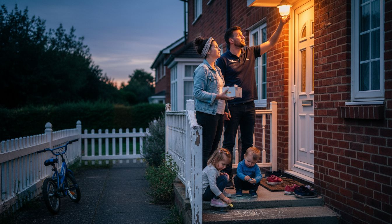 Waterlooville family checks evening home safety