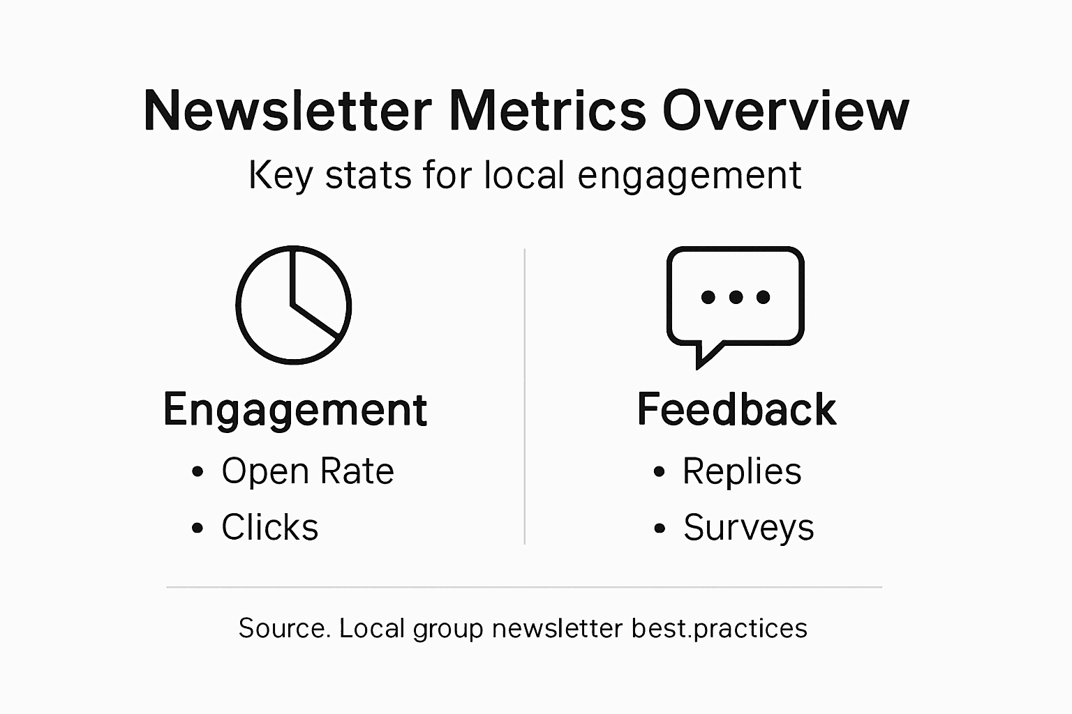 Infographic newsletter metrics for local engagement