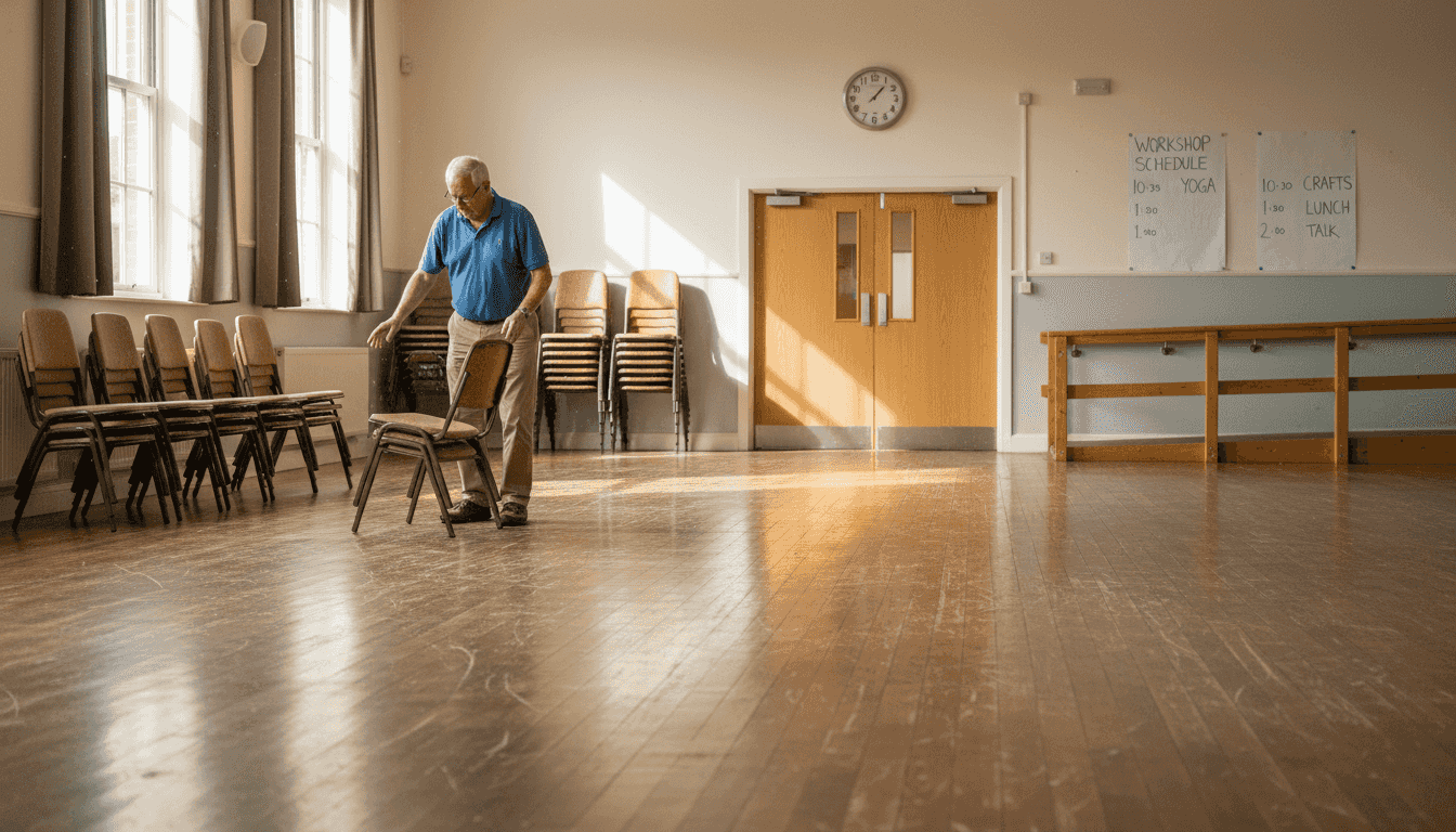 Waterlooville hall interior with event setup