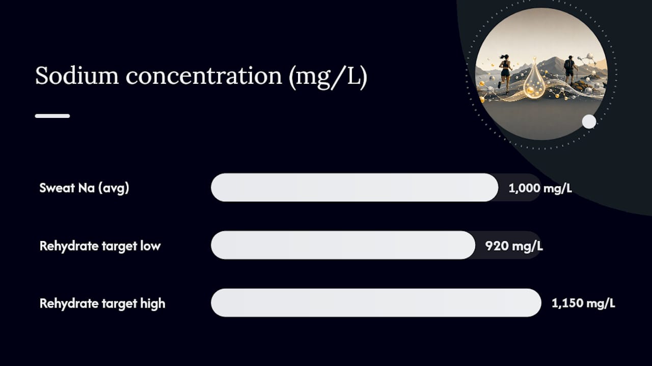 How much sodium do you need before, during, and after exercise? overview diagram