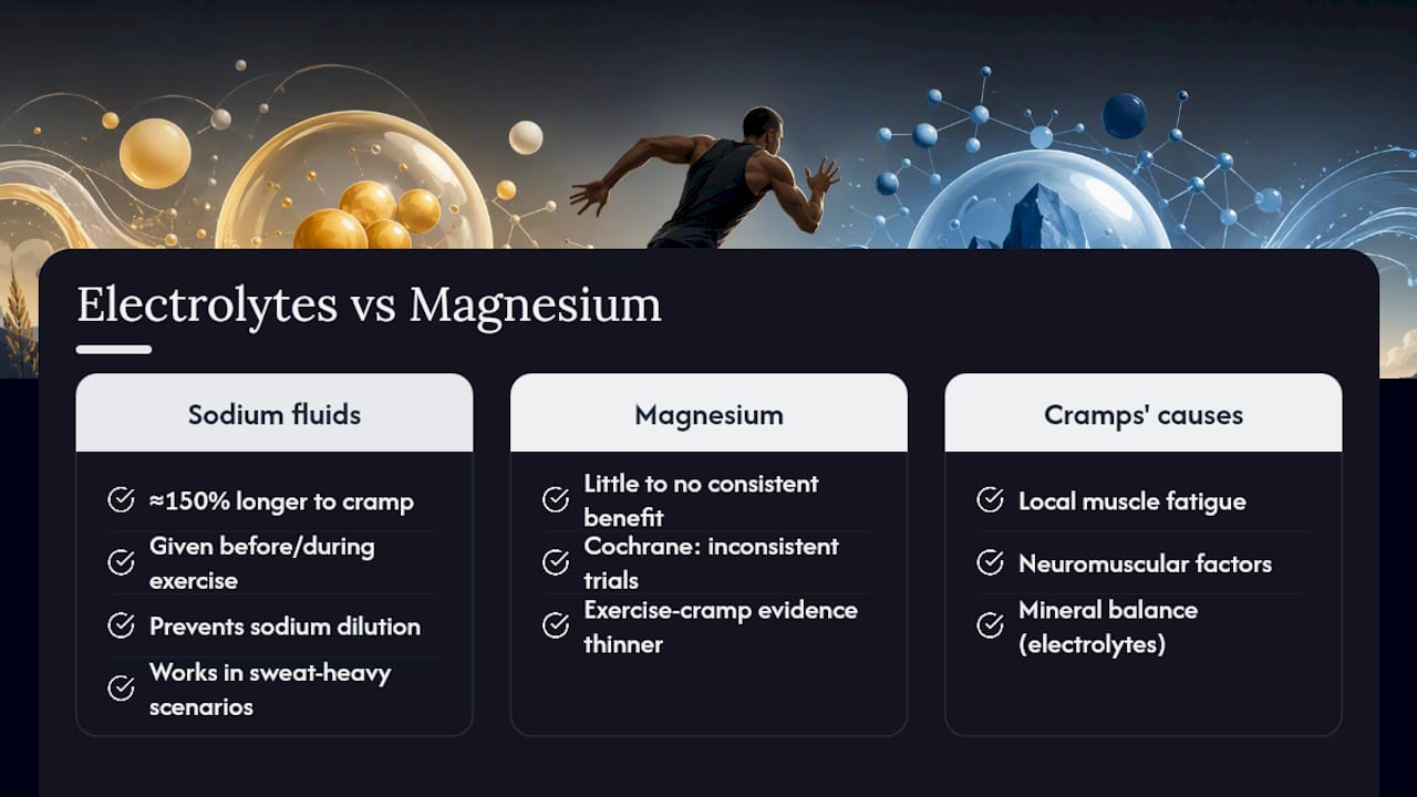 Sodium versus magnesium cramp evidence