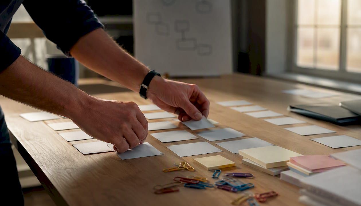 Hands organizing learning engineering logs