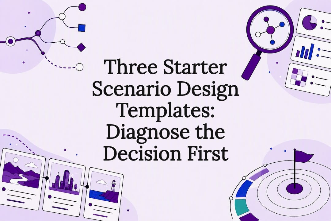 Three Starter Scenario Design Templates: Diagnose the Decision First