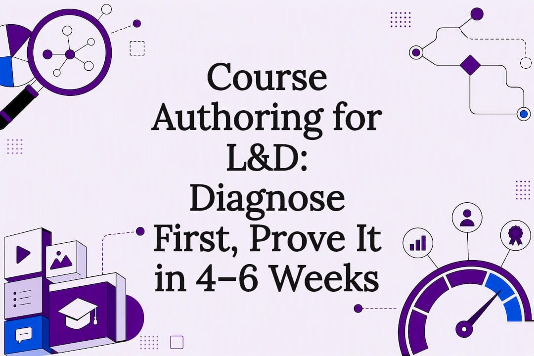 Course Authoring for L&D: Diagnose First, Prove It in 4–6 Weeks