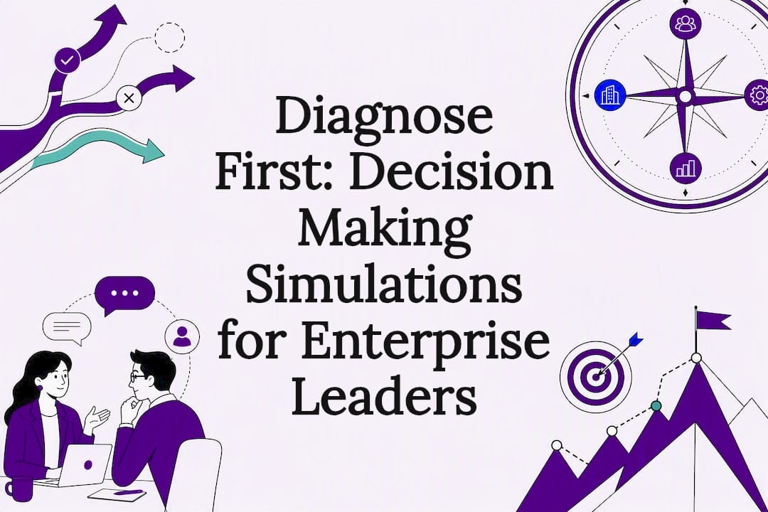 Decision simulation title card illustration