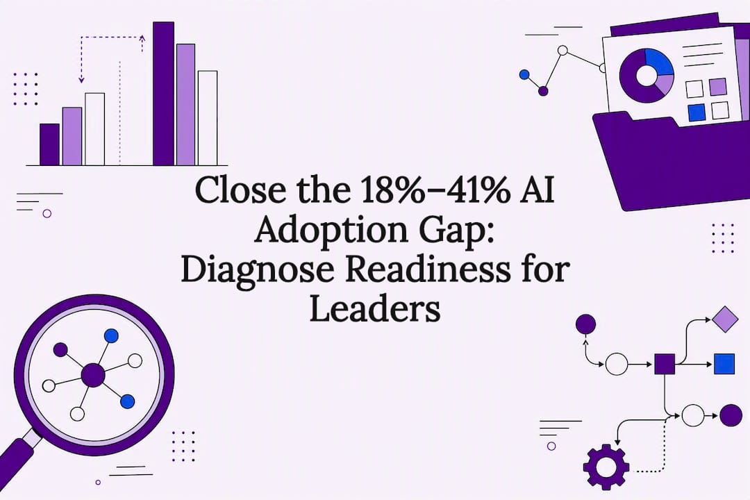 Close the 18%–41% AI Adoption Gap: Diagnose Readiness for Leaders